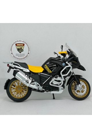 Bmw R1250 Gs 1:12 Diecast Maket Motor Sarı Siyah Metal Model Motosiklet
