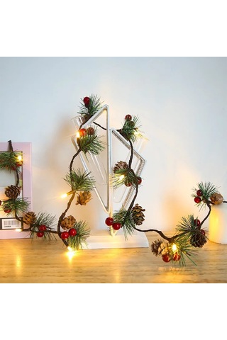 Ranyeek Yeni Noel Gövde Işık Zinciri, 2m 20 Led, Gövde-sarmısak Dekorasyon, 3 Pil İle Çalışır, Kreatif Ev Dekoru Diğer