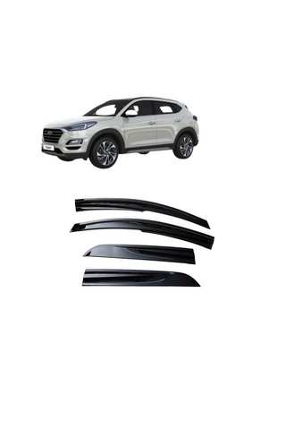 Hyundai Tucson Parlak Siyah Mügen Cam Rüzgarlığı Hyundai Tucson Tüm Kasalar 4 Lü Set Rüzgarlık