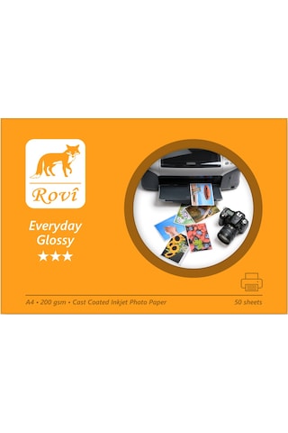 Rovi Everyday Parlak Fotoğraf Kağıdı 200Gsm 50Yp A4 Rovi Everyday Parlak Fotoğraf Kağıdı 200Gsm 50Yp A4
