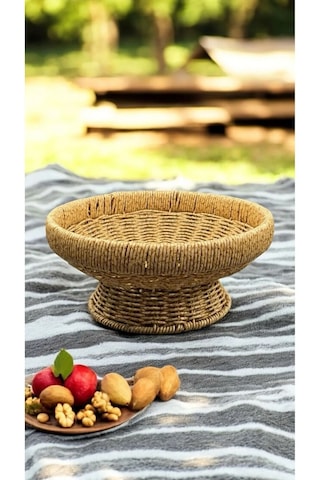 2'li Set Yuvarlak 32 Cm Ve 26 Cm Ayaklı Meyvelik 700696 Dekoratif