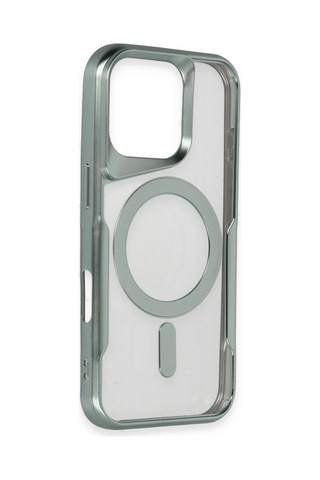 Apple Uyumlu iPhone 16 Pro Kılıf Boyi Magsafe Silikon Kapak - Gümüş Aklby-bsva58 standart