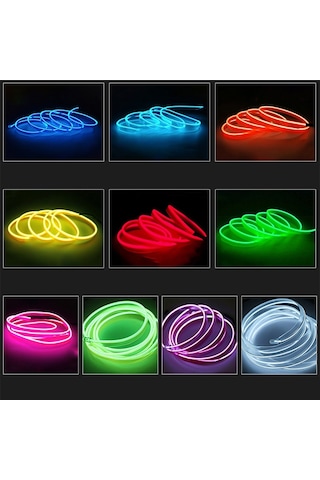 Cbtx Araba Dekorasyonu İçin 5m Çakmak El Şerit Işığı Ortam Işıkları Sürücülü Parlayan Halat Işığı - Pembe