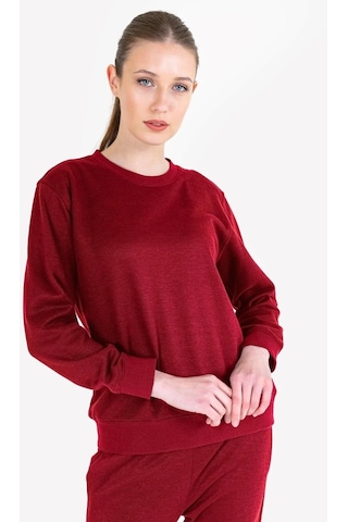 Lescon Kırmızı Kadın Sweatshirt 23n-2217 23n-2102-kırmızı Kırmızı