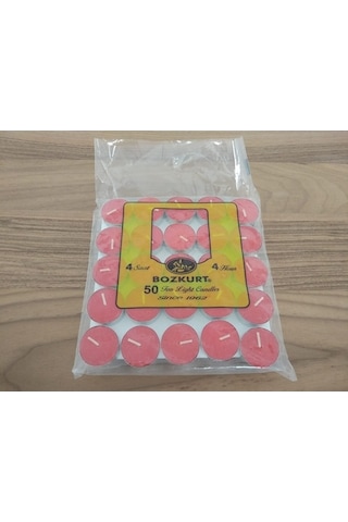 Tealight Mum Kırmızı 50' Li Bozkurt Mum