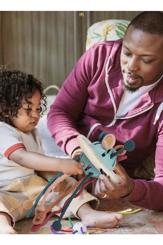 Erik Montessori İp Çekme Duyusal Oyuncaklar Bebek 6 12 Ay Silikon Diş Çıkarma Aktivite Oyuncakları Geliştirmek Bebek 1-3y Eğitici Oyuncaklar Için