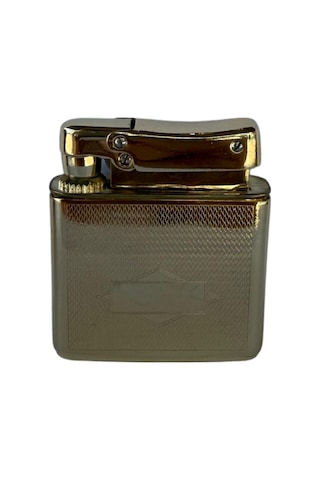 Promise Tek Alevli Gold İşlemeli Metal Benzinli Çakmak