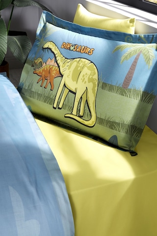 Özdilek Dino Zoo Tek Kişilik Lastikli Fitted Çarşaf Nevresim Takımı Petrol