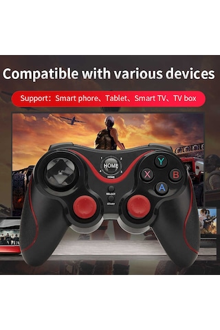 Kilifone - Telefon Oyun Aparatı S6 Bluetooth Mobil Oyun Konsolu - Siyah - T12830