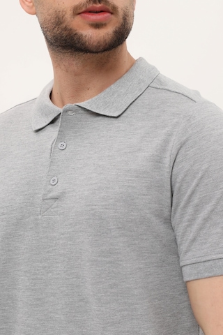 Uniprom Polo Yaka Tişört %100 Pamuk Gri Melanj Erkek Gri Melanj