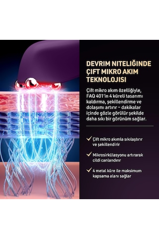 401 Çift Mikroakım Yüz Kaldırma Ve Masaj Cihazı - Kırmızı Ve Mavi Işık Yüz Masaj Aleti - Sıkılaştırma, To