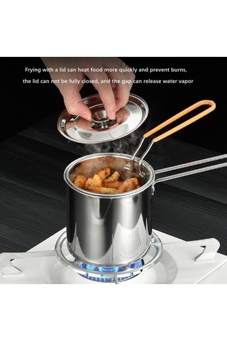 Novahub Suntek Derin Kızartma Tencere - Fırça Ve Olmadan Kullanım Gümüş