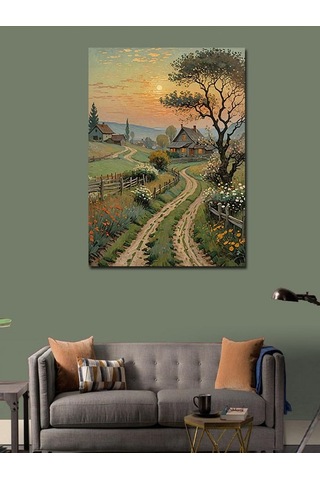 Kanvas Tablo Kır Evine Giden Yol 70cmx100cm