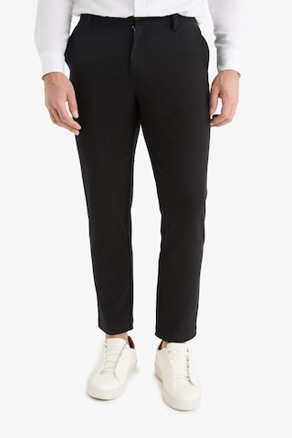 Defacto Tailored Fit Düz Paça Her Yöne Esneyen Yumuşak Tuşe Cepli Pantolon C7508ax25aubk27 Siyah