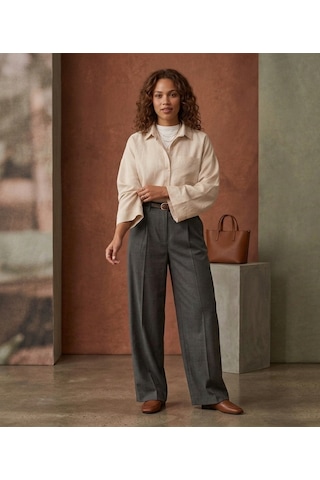 Smalltouch Kadın İspanyol Kol Keten Oversize İç Göstermeyen Kimono Gömlek Ekru