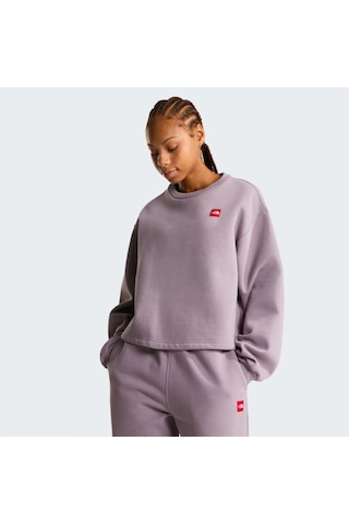 The North Face W Tnf Red Box Crew Kadın Sweatshirt Nf0a8efyg7o1 Gri