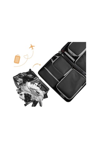 4pcs Sıkıştırma Paketleme Küpleri İç Çamaşırı Organizatör Makyaj Çantaları Turizm İçin İş Gezisi Kozmetik Navy Blue, 1l1m2s