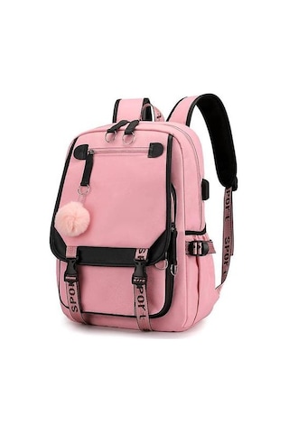 2020 Siyah Beyaz Mao Qiu Naylon Malzeme Sırt Çantaları İle Swagger Çanta Antrasit - Siyah