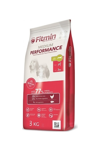 Fitmin Performance Taze Tavuk Etli Orta Irk Yetişkin Köpek Maması 3 KG