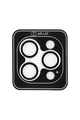 Apple Uyumlu iPhone 15 Pro Max Guess Lisanslı Metal Kamera Lens Koruyucu Gümüş