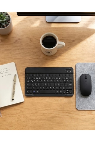 Mey Najmaddin Kablosuz Klavye Ve Mouse Kombosu Bluetooth Uyumlu Sessiz Set Najmaddin
