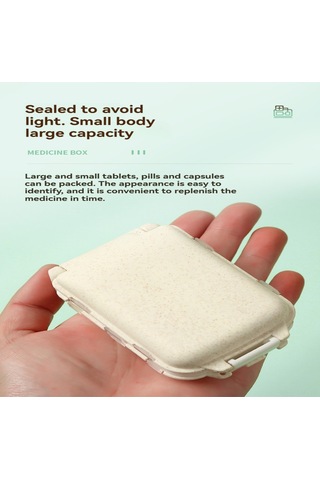 Mufunye Yeşil 8 Bölmeli Plastik İlaç Kutusu - Hafif, Dayanıklı, Sınıflandırılmış Saklama, Nem Ve Kirlilikten Koruma, Ev Ve Seyahat İçin Uygun