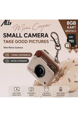 48 Mp Mini  Retro Tasarımlı Video Kayıt Şarjlı Mini Kamera Aksiyon Kamera