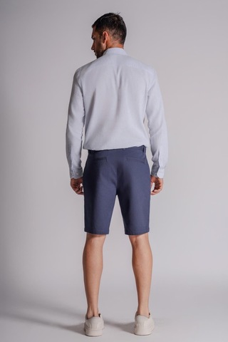 Braccas Erkek Yandan Cepli Klasik Bel Relaxed Fit Chino Şort Lacivert Lacivert