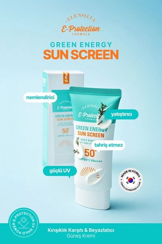 Hassas Ciltlere Özel Yatıştırıcı Spf50+pa++++ Kore Güneş Kremi Green Energy Sun Screen