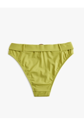 Koton Astarlı Kemerli Yüksek Bel Bikini Altı Yeşil 5sak00194mm Yeşil