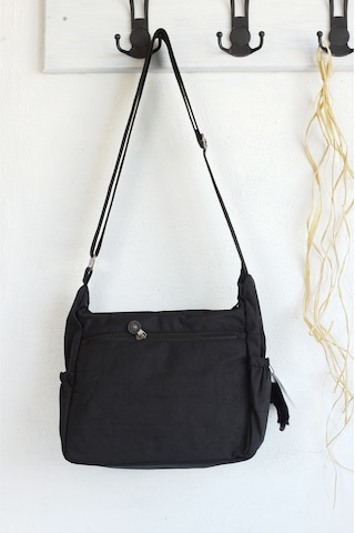 Krinkıl Su Geçirmez Kumaş Çok Gözlü Çapraz Kol Ve Omuz Postacı Çantası Siyah 9507 Siyah
