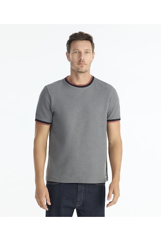 Yargıcı Regular Bisiklet Yaka Kısa Kol T-shirt 25kets9002x 005 Gri