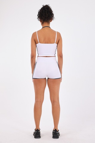 Scorp Antha Spor Büstiyer Biker Kısa Tayt Takımı Beyaz STANDART