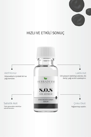 Herbaderm Sos Siyah Nokta Oluşumuna Karşı Cilt Bakım Serumu 20 ML