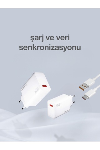 120w Gangast Technolgy Type-c Turbo Şarj Aleti I Saniye Gösterimli