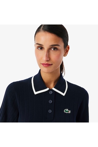 Lacoste Kadın Regular Fit Kısa Kollu Polo Yaka Trikot-shirt Lacivert