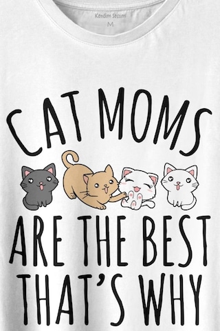 Cat Moms Kedi Annesi Are The Best Thats Hayvan Hakları Baskılı Tişört Unisex T-shirt 001