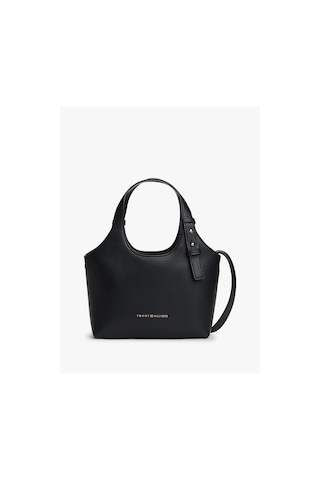 Tommy Hilfiger Th Logo Detaylı Kadın Mini Tote Çanta-12068 Siyah