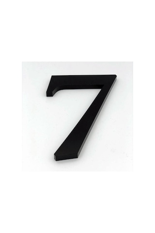 Kapı Numarası 15 Cm No 6, Siyah Pleksi Kendinden Yapışkanlı (484797306)