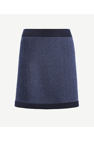 Yargıcı Düz Normal Bel Etek 25kket4027x 021 Mavi