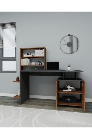 Arnetti Çalışma Masası Melis Bilgisayar Masası Antrasit Ceviz