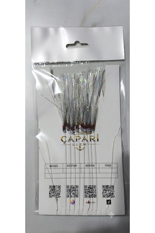 Çapari Alemi Palamut Çaparisi 8 İğneli Full Glow Beyaz Palamut-yazılı-kuzu