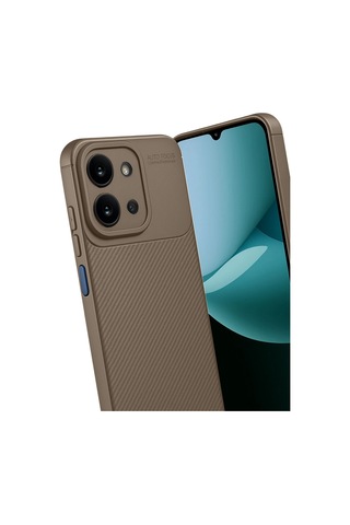 Xiaomi Redmi 15c 4g Auto Focus Karbon Kapak - Kahverengi