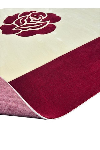 Saray Halı Terra 200x300 Vizyon Carving 9044 Krem Kırmızı Salon Halısı