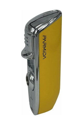 Parmida 3 Jet Torch Puro Çakmağı Sarı Metal