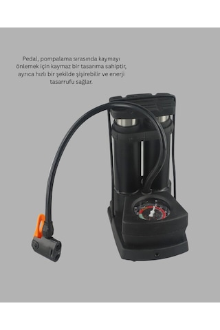 Kaymaz Pedallı Ayaklı Hava Pompası Tüm Supap Uyumlu Cn