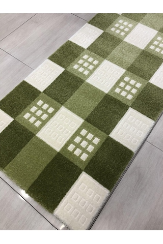 Saray Halı Samyeli 10854 Wy 80X300 Krem Yeşil 3 Metre Yolluk !