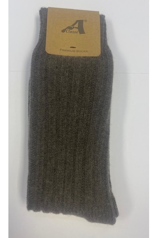 Setkek8068x2 Mae Kalın Cashmıre Erkek Çorap M.antrasit-ekru Ekru