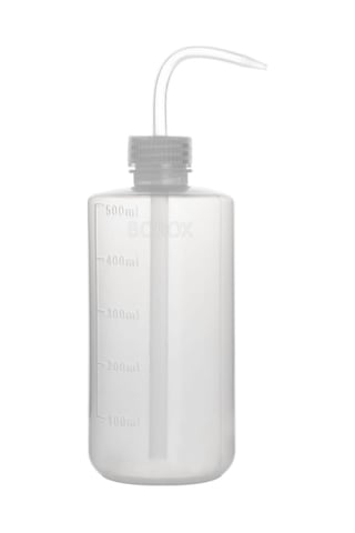 Borox Piset Pe Plastik Uzun Form Şeffaf Renkli Yıkama Şişesi 500 ML