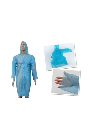 Diğer Tek Kullanımlık Yağmurluk Kapişonlu Şeffaf Çıtçıtlı Yağmurluk - Beyaz - 110 - 116 142335